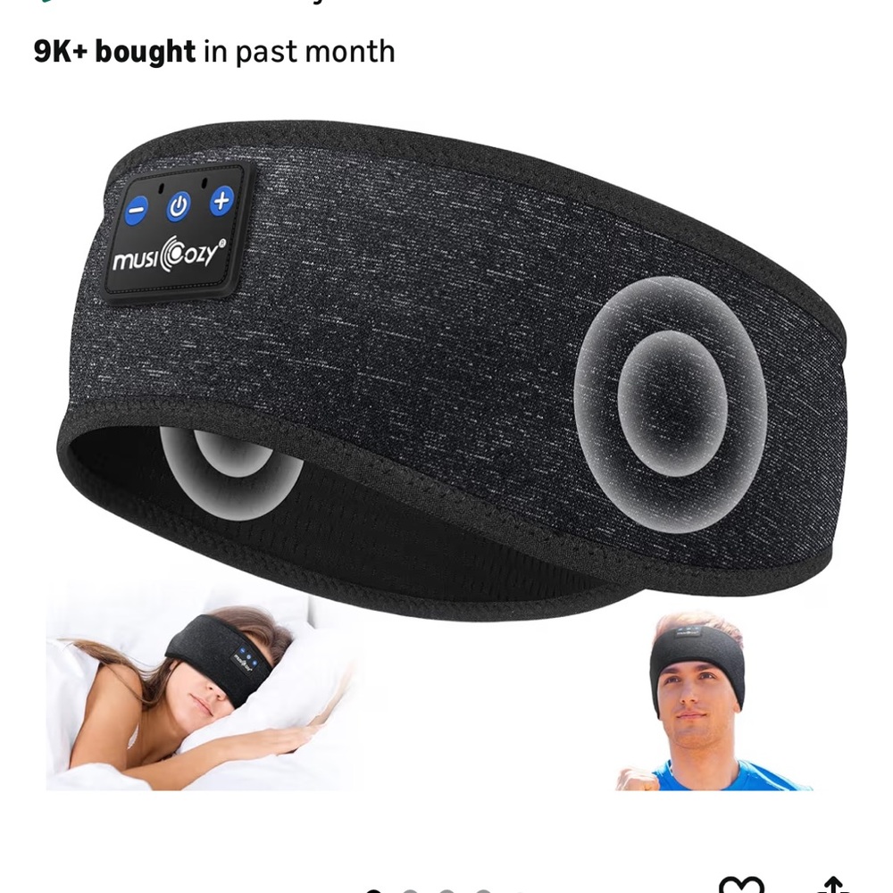 Black Bluetooth Sleep Headband